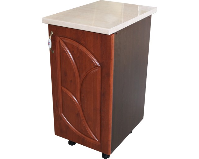 Corp inferior cu 1 Usa Dreapta Zebra, Wenge/MDF Cedru Frunza si blat Travertin 40 x 85 x 60